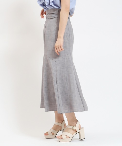 ASTORIA ODIER（アストリアオディール）の「ベルト付きペプラムロングスカート（スカート・レディース・レッド/ライトグレー/チャコールグレー・LARGE/MEDIUM/SMALL）」の8枚目の写真