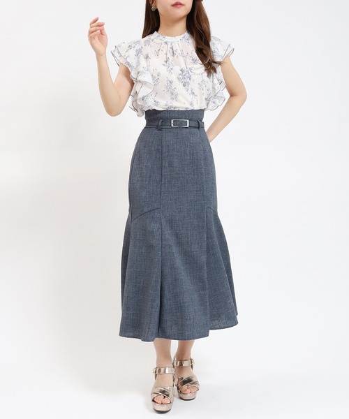 ASTORIA ODIER（アストリアオディール）の「ベルト付きペプラムロングスカート（スカート・レディース・レッド/ライトグレー/チャコールグレー・LARGE/MEDIUM/SMALL）」の19枚目の写真