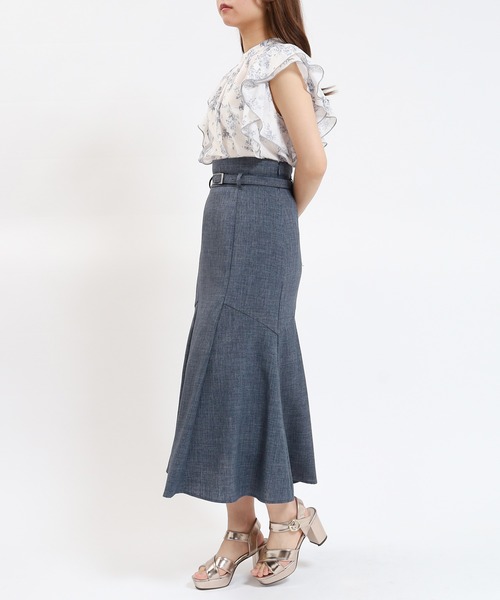 ASTORIA ODIER（アストリアオディール）の「ベルト付きペプラムロングスカート（スカート・レディース・レッド/ライトグレー/チャコールグレー・LARGE/MEDIUM/SMALL）」の17枚目の写真