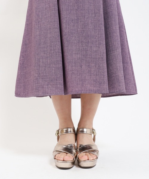 ASTORIA ODIER（アストリアオディール）の「ベルト付きペプラムロングスカート（スカート・レディース・レッド/ライトグレー/チャコールグレー・LARGE/MEDIUM/SMALL）」の16枚目の写真