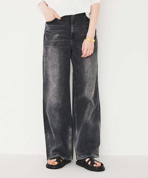 UNTITLED（アンタイトル）の「◆【Healthy DENIM】 Pink Pepper（ピンクペッパー）ワイドストレートデニム（デニムパンツ・レディース・ブルー系その他/ブラック・02/01/00/03）」の2枚目の写真
