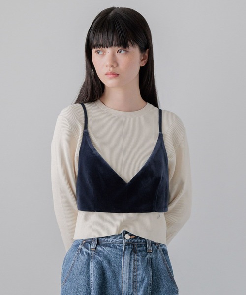 yuw（ユウ）の「ベロアビスチェ　140061（ベスト・レディース・ネイビー/ブラック・FREE）」の6枚目の写真