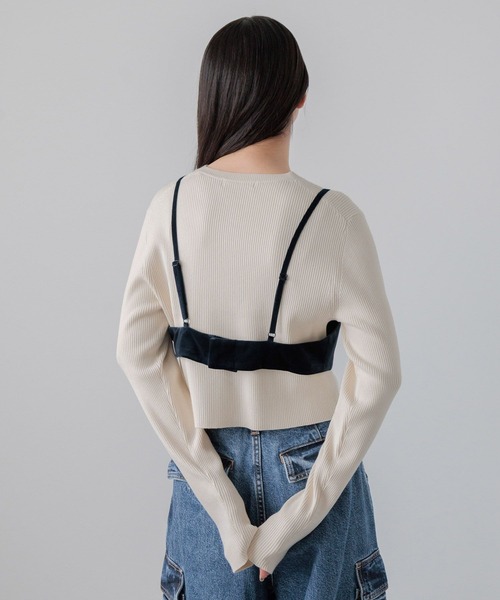 yuw（ユウ）の「ベロアビスチェ　140061（ベスト・レディース・ネイビー/ブラック・FREE）」の9枚目の写真