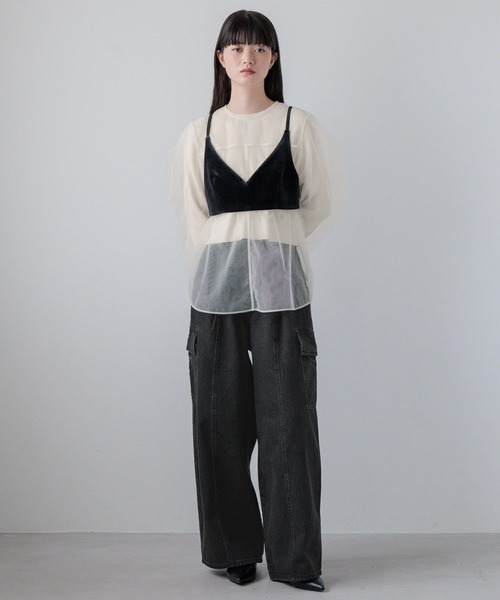 yuw（ユウ）の「ベロアビスチェ　140061（ベスト・レディース・ネイビー/ブラック・FREE）」の10枚目の写真