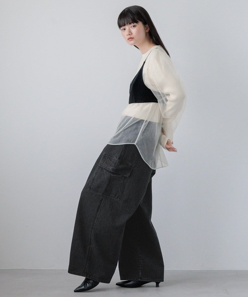 yuw（ユウ）の「ベロアビスチェ　140061（ベスト・レディース・ネイビー/ブラック・FREE）」の12枚目の写真