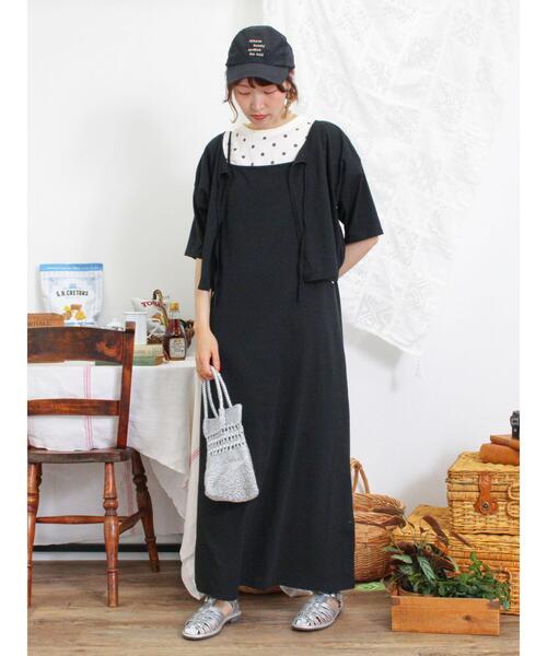 Samansa Mos2(サマンサ モスモス)の「◎ボレロ付キャミワンピース(ワンピース・レディース・ブラック/グリーン/ネイビー・F)」の15枚目の写真