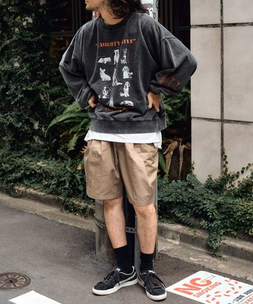 SOUNDSGOOOOD(サウンズグッド)の「【SOUNDS GOOOOD / サウンズグッド】プリント刺繍ヴィンテージスウェット(スウェット・メンズ・ブラック/グレー・ONE SIZE)」の5枚目の写真