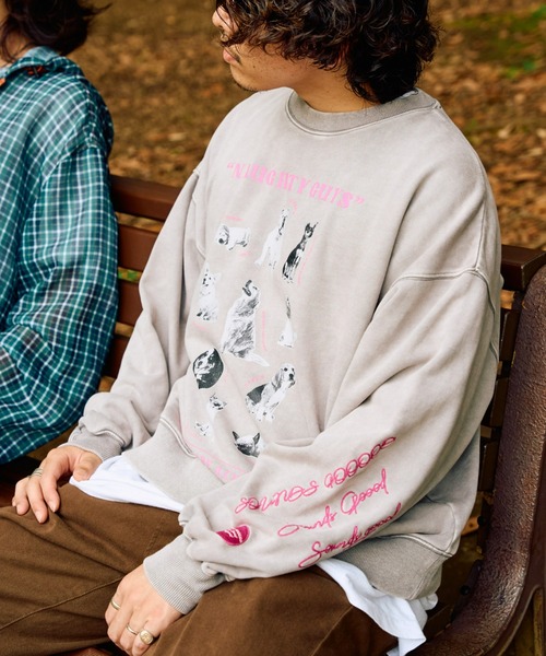 SOUNDSGOOOOD(サウンズグッド)の「【SOUNDS GOOOOD / サウンズグッド】プリント刺繍ヴィンテージスウェット(スウェット・メンズ・ブラック/グレー・ONE SIZE)」の13枚目の写真