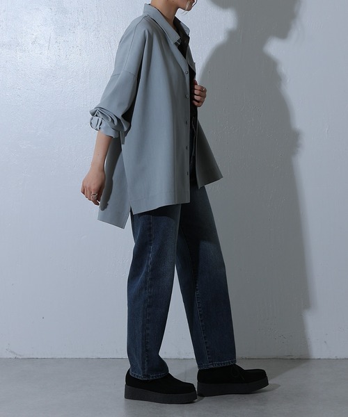 COLONY 2139（コロニートゥーワンスリーナイン）の「メランジ長袖シャツ（シャツ/ブラウス・レディース・ネイビー/グレー/チャコールグレー・FREE）」の17枚目の写真