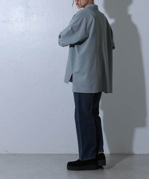 COLONY 2139（コロニートゥーワンスリーナイン）の「メランジ長袖シャツ（シャツ/ブラウス・レディース・ネイビー/グレー/チャコールグレー・FREE）」の18枚目の写真