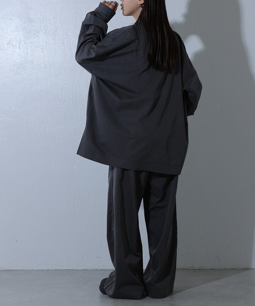 COLONY 2139（コロニートゥーワンスリーナイン）の「メランジ長袖シャツ（シャツ/ブラウス・レディース・ネイビー/グレー/チャコールグレー・FREE）」の9枚目の写真