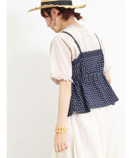 Samansa Mos2（サマンサ モスモス）の「柄アソートレースキャミブラウス（シャツ/ブラウス・レディース・チャコールグレー/ネイビー/オフホワイト/ベージュ・F）」の9枚目の写真