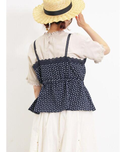 Samansa Mos2（サマンサ モスモス）の「柄アソートレースキャミブラウス（シャツ/ブラウス・レディース・チャコールグレー/ネイビー/オフホワイト/ベージュ・F）」の10枚目の写真