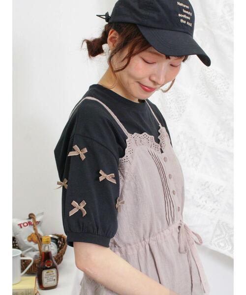 Samansa Mos2（サマンサ モスモス）の「柄アソートレースキャミブラウス（シャツ/ブラウス・レディース・チャコールグレー/ネイビー/オフホワイト/ベージュ・F）」の22枚目の写真