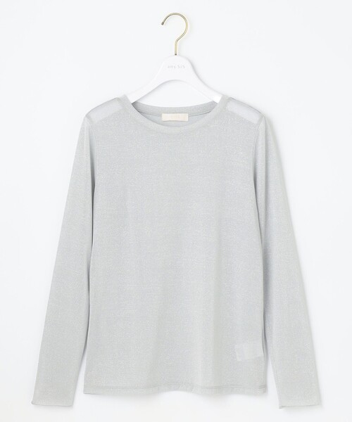 ANY SIS（エニィスィス）の「【洗える】シアーラメ インナー（Tシャツ/カットソー・レディース・ゴールド系/シルバー系・2）」の10枚目の写真