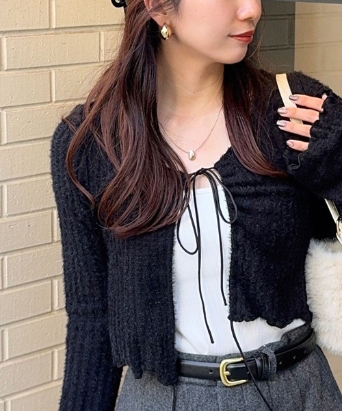 セール】【mily bilet】高見えロゴプレートがキラリ。前後2WAYリボン