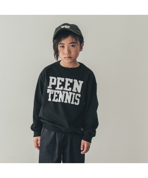 ZERO standerd(ゼロスタンダード)の「ゼロスタンダード PEEN TENNISトレーナー(スウェット・キッズ・ブラック/レッド/ネイビー・100cm/110cm/120cm/130cm/140cm/150cm/160cm)」の1枚目の写真