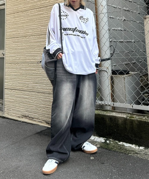 ILL'S】ブロークコア 襟付きサッカーユニフォーム ロンT（Tシャツ
