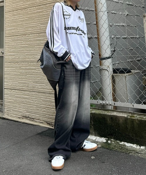 ILL'S】ブロークコア 襟付きサッカーユニフォーム ロンT（Tシャツ