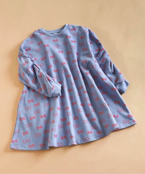 BREEZE(ブリーズ)の「【リンク】4色4柄ワンピース(ワンピース・キッズ・サックスブルー/オレンジ/ブラック/グレー・120/110/140/130/100/90/80)」の1枚目の写真