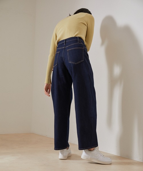 NERGY（ナージー）の「【保湿加工＆ストレッチ】カーブワイドデニム（デニムパンツ・レディース・ベージュ/ブルー系その他・M/S）」の18枚目の写真