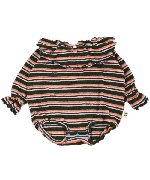 HOGAN RANCH WEAR（ホーガンランチウエア）の「パイルビッグカラーボディシャツ（ロンパース・キッズ・オフホワイト/ライトブルー/レッド/グリーン/ピンク/ミント・70/80）」の3枚目の写真