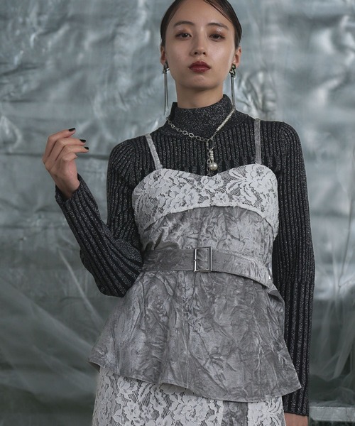 新品未使用　HARE ベロアレースビスチェ HARE（ハレ）の「ベロア＊レースビスチェ(HARE)（ベスト）」 - WEAR