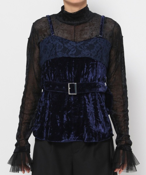 HARE(ハレ)の「ベロア*レースビスチェ(HARE)(ベスト・レディース・ブラック/グレー/ネイビー・FREE)」の22枚目の写真