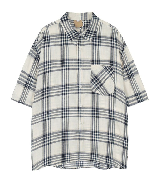 GENXDER(ノンジェンダー)の「【GENXDER】コットンワイドチェックシャツ (SS)(シャツ/ブラウス・メンズ・その他・LARGE/X-LARGE/XX-LARGE)」の5枚目の写真