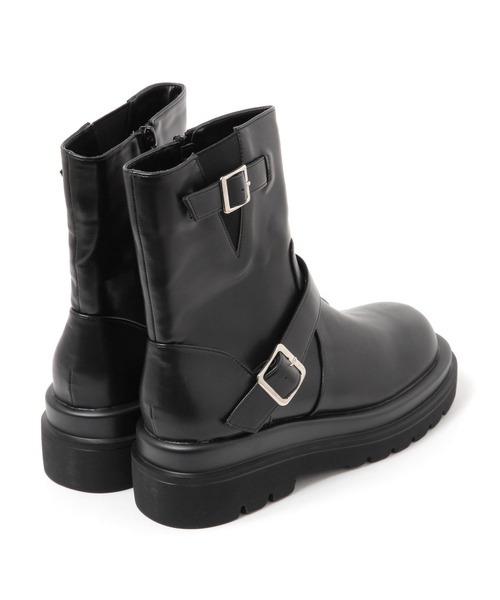 LAKOLE（ラコレ）の「ショートエンジニアブーツ / 138945（ブーツ・レディース・ブラック/ブラウン・LARGE/MEDIUM）」の6枚目の写真