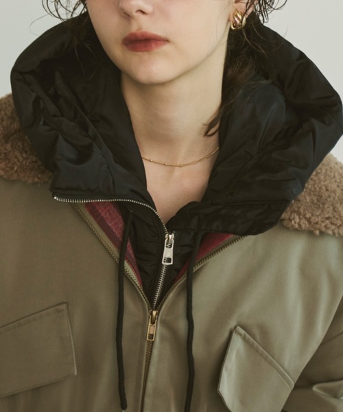 Unitage（ユニテージ）の「【入荷禁止】中綿フードウォーマー（ネックウォーマー/スヌード・レディース・ホワイト/ブラック・FREE）」の8枚目の写真