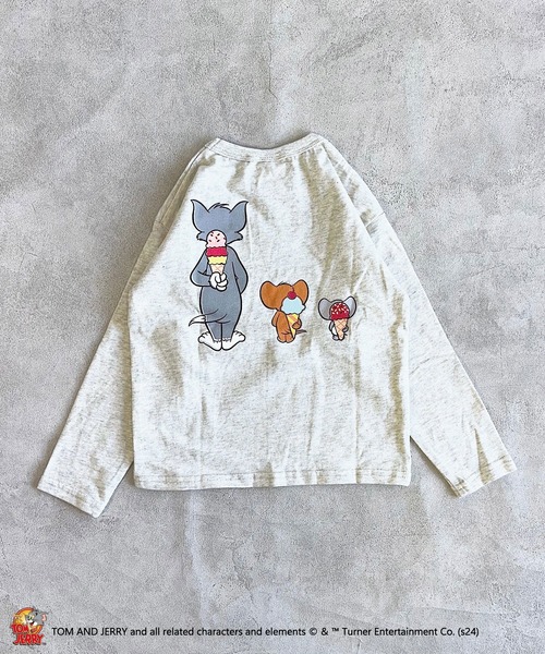 MARKEY'S（マーキーズ）の「【トムとジェリー】別注プリントロンT（Tシャツ/カットソー・キッズ・オフホワイト/チャコール/ライム・80/90/95/100/110/120/130/140/150）」の14枚目の写真