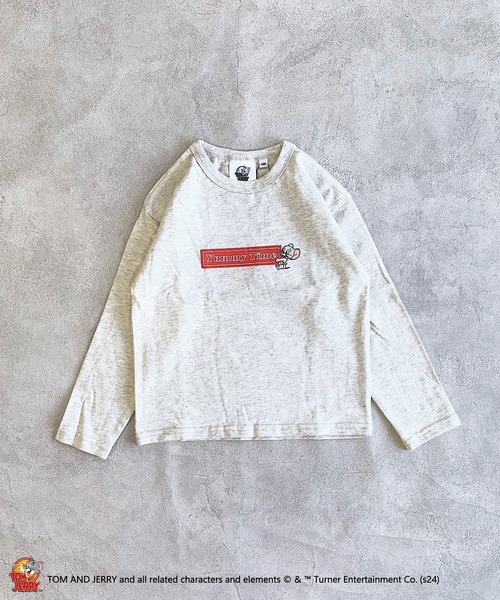 MARKEY'S（マーキーズ）の「【トムとジェリー】別注プリントロンT（Tシャツ/カットソー・キッズ・オフホワイト/チャコール/ライム・80/90/95/100/110/120/130/140/150）」の13枚目の写真