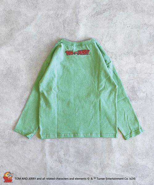 MARKEY'S（マーキーズ）の「【トムとジェリー】別注プリントロンT（Tシャツ/カットソー・キッズ・オフホワイト/チャコール/ライム・80/90/95/100/110/120/130/140/150）」の12枚目の写真