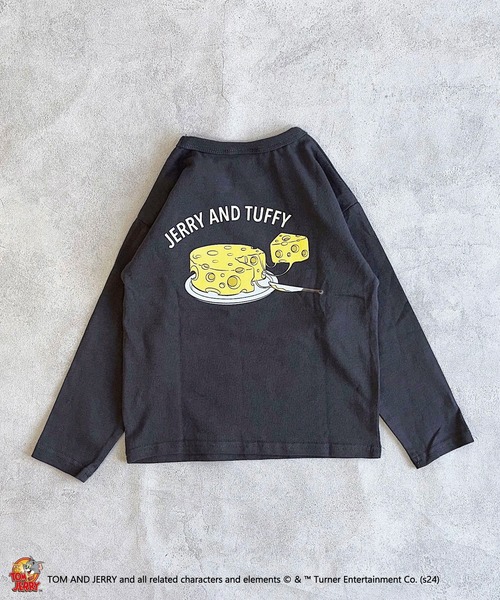 MARKEY'S（マーキーズ）の「【トムとジェリー】別注プリントロンT（Tシャツ/カットソー・キッズ・オフホワイト/チャコール/ライム・80/90/95/100/110/120/130/140/150）」の16枚目の写真