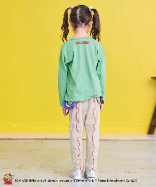 MARKEY'S（マーキーズ）の「【トムとジェリー】別注プリントロンT（Tシャツ/カットソー・キッズ・オフホワイト/チャコール/ライム・80/90/95/100/110/120/130/140/150）」の9枚目の写真