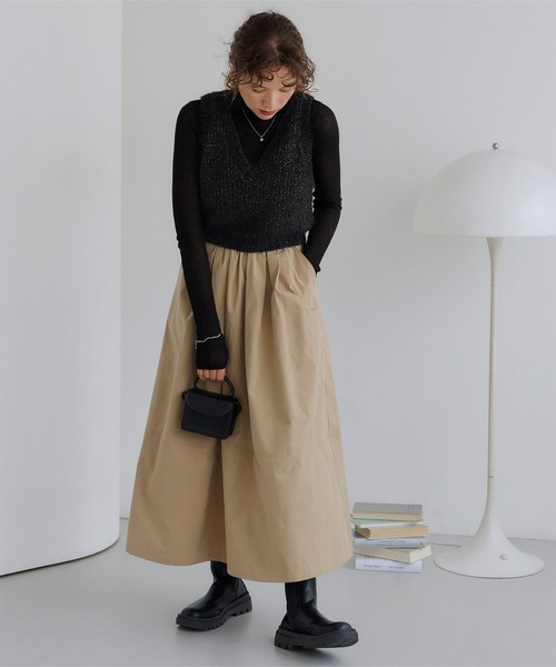 ヤマダヤ　Ample ファンシーヤーンランダムボーダーベスト　新品未使用 Ample バイヤー一押しの『Crochet Knit』 - ｜YAMADAYA STORE