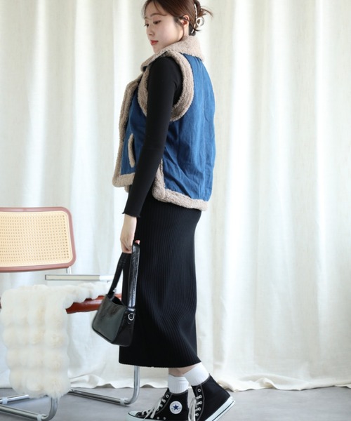 aimoha(アイモハ)の「【Aimoha】秋冬のノースリーブファーベスト (AW)(ベスト・レディース・インディゴブルー・SMALL/MEDIUM/LARGE/X-LARGE)」の7枚目の写真