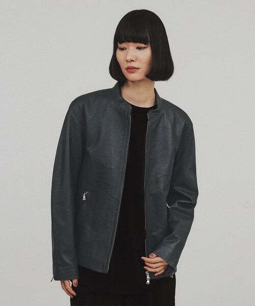 セール】ラムレザーシングルライダースジャケット（ライダース