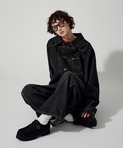 WETTEMPT（ウィテンプト）の「VINTAGE LIKE DENIM JACKET / ヴィンテージライクデニムジャケット（デニムジャケット・メンズ・ブラック/ブルー/インディゴブルー・LARGE/MEDIUM/SMALL）」の22枚目の写真