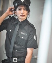 sugar nine（シュガーナイン）の「メンズブラックポリス【コスプレ5点セット】（コスチューム/パーティーグッズ）」
