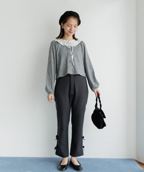 flower（フラワー）の「ベイビーカラートップ（Tシャツ/カットソー・レディース・グレー/ブラウン・FREE）」の6枚目の写真