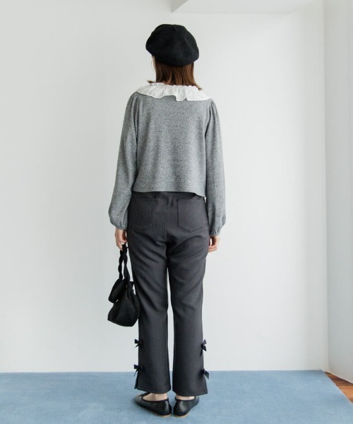 flower（フラワー）の「ベイビーカラートップ（Tシャツ/カットソー・レディース・グレー/ブラウン・FREE）」の8枚目の写真