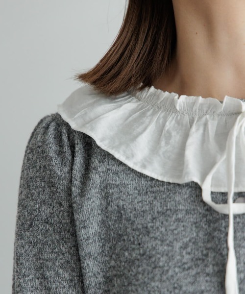 flower（フラワー）の「ベイビーカラートップ（Tシャツ/カットソー・レディース・グレー/ブラウン・FREE）」の10枚目の写真