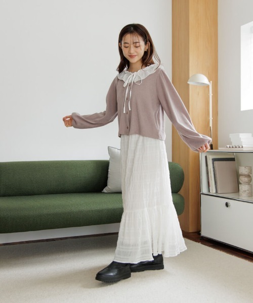 flower（フラワー）の「ベイビーカラートップ（Tシャツ/カットソー・レディース・グレー/ブラウン・FREE）」の19枚目の写真