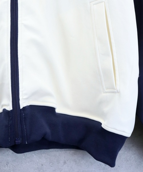 raglan sleeves embroidery side line track jacket/ラグランスリーブ ワンポイント刺繍 サイドライン トラックジャケット（ジャージ）｜Ritzy（リッツィー）