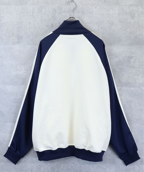 raglan sleeves embroidery side line track jacket/ラグランスリーブ ワンポイント刺繍 サイドライン トラックジャケット（ジャージ）｜Ritzy（リッツィー）