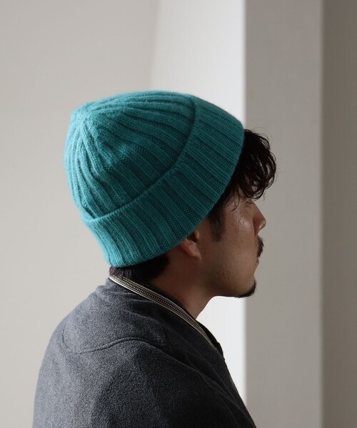 fennica（フェニカ）の「cableami / CASHMERE RIB W/CAP カシミアワッチキャップ（ニットキャップ/ビーニー・レディース・ロイヤルブルー/オリーブ/グレー・ONE SIZE）」の11枚目の写真