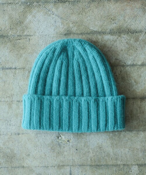 fennica（フェニカ）の「cableami / CASHMERE RIB W/CAP カシミアワッチキャップ（ニットキャップ/ビーニー・レディース・ロイヤルブルー/オリーブ/グレー・ONE SIZE）」の12枚目の写真
