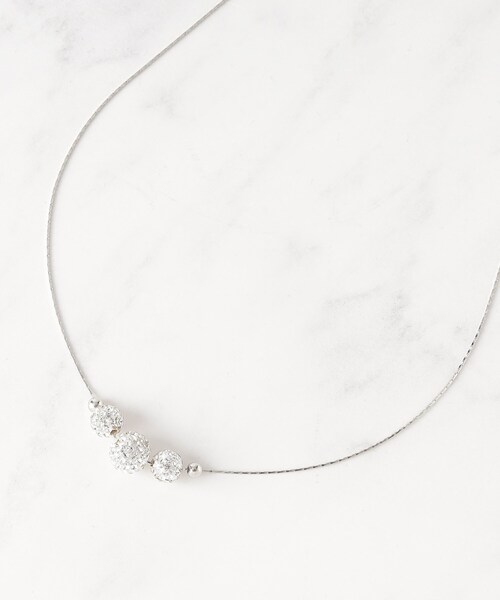 SHOO・LA・RUE（シューラルー）の「◆キラキラパヴェボールネックレス（ネックレス・レディース・ピンクゴールド/シルバー/ゴールド・00）」の2枚目の写真